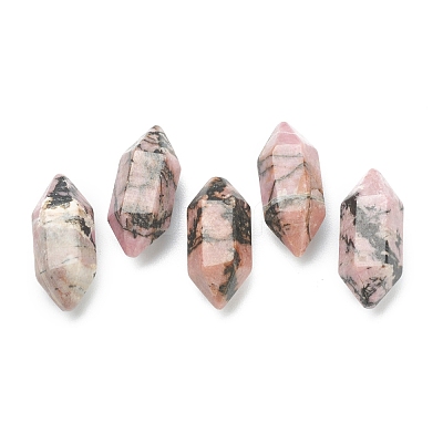 Faceted No Hole Natural Rhodonite Healing Stones G-K034-20mm-14-1