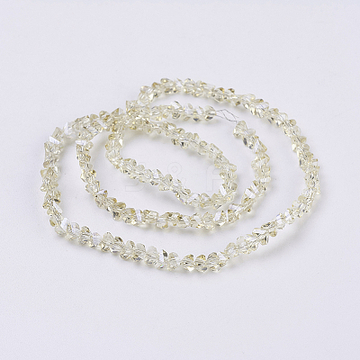 Electroplate Glass Beads Strands EGLA-J145-4mm-PL05-1