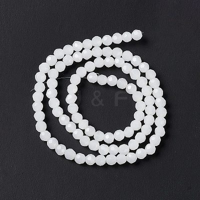 Faceted(32 Facets) Round Imitation Jade Glass Beads Strands X-EGLA-J042-4mm-30-1