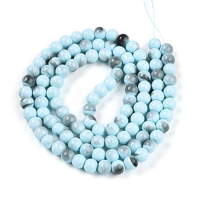 Baking Paint Glass Beads Strands DGLA-N013-8mm-03-1