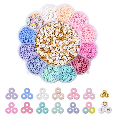 DIY Colorful Polymer Clay Beads Jewelry Making Kit DIY-FS0002-13-1