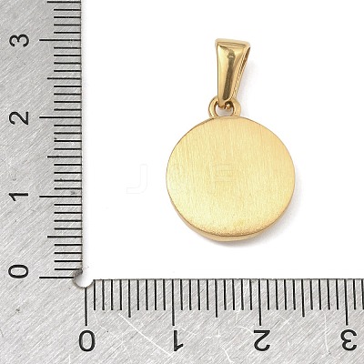 Textured 304 Stainless Steel Pendants STAS-A140-02G-9-1