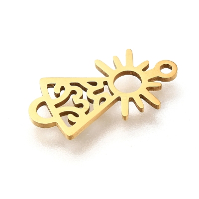 201 Stainless Steel Pendants STAS-R132-08G-1