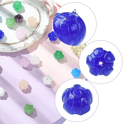 18Pcs 9 Colors Transparent Glass Beads GLAA-YW0005-16-1