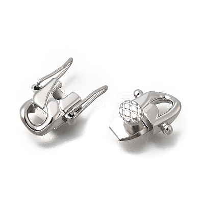 304 Stainless Steel Twister Clasps STAS-D382-05B-P-1