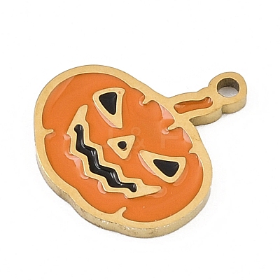 Halloween 304 Stainless Steel Enamel Pendants LS-FIND-I068-01G-04-1