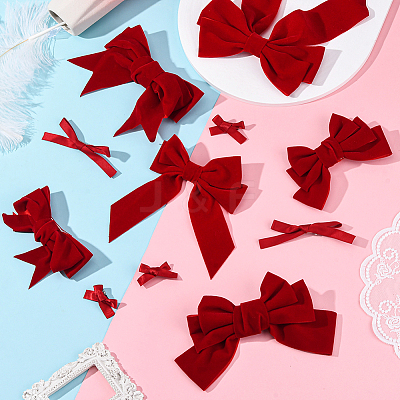 8 Styles Cloth Plush Bowknot Alligator Hair Clips PHAR-SP0001-19-1