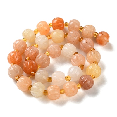 Natural Golden Silk Jade Beads Strands G-B135-B01-02-1