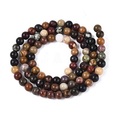 Natural River Stone Beads Strands G-R412-24-4mm-1