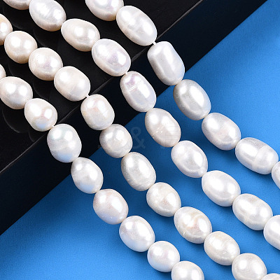 Natural Cultured Freshwater Pearl Beads Strands PEAR-N012-08O-1