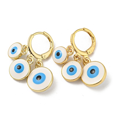 Golden Brass Dangle Leverback Earrings EJEW-A033-12G-01-1