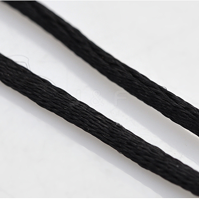 Round Nylon Satin Rattail Cord X-NWIR-O001-A-05-1