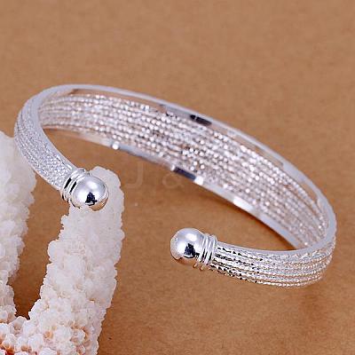 Classical Design Brass Cuff Bangles For Women BJEW-BB12401-1