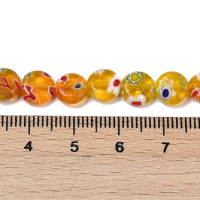 Handmade Millefiori Lampwork Beads Strands LAMP-G166-17A-06-1