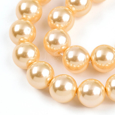 Baking Paint Pearlized Glass Pearl Bead Strands HY-N002-8mm-A09-1