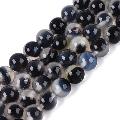 Natural Agate Beads Strands G-Q606-42B-B01-1