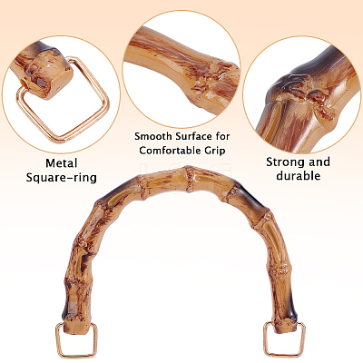 4Pcs Resin Imitation Bamboo Bag Handles DIY-BBC0002-91A-1