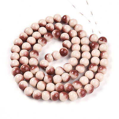 Baking Paint Glass Beads X1-DGLA-N012-10mm-08-1