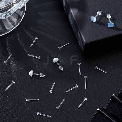 500Pcs Eco-Friendly Plastic Stud Earring Findings KY-SP0001-03A-1