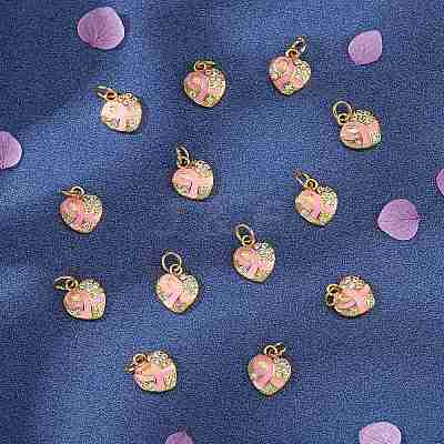 20Pcs Brass Micro Pave Clear Cubic Zirconia Charms KK-SZ0004-72-1
