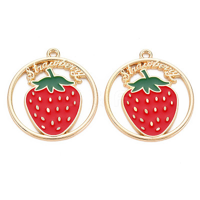 Alloy Enamel Pendants ENAM-S126-102-NR-1