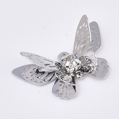 Brass Filigree Pendants X-KK-R082-07P-1