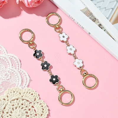 Plastic Enamel Flower Link Bag Strap FIND-YW00001-01-1