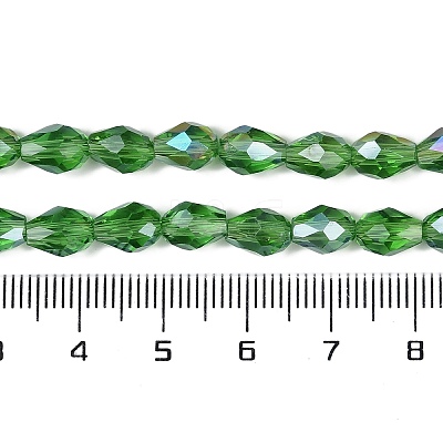 Transparent Electroplate Glass Beads Strands EGLA-N013-T6mm-B14-1