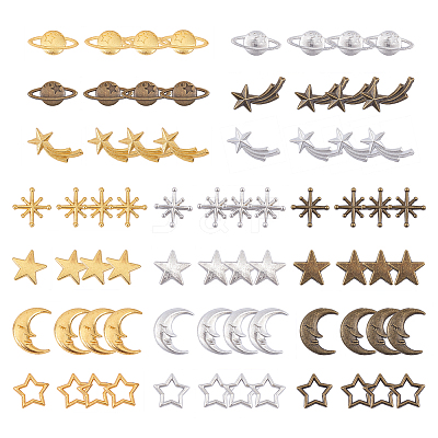 Zinc Alloy Cabochons & Links & Cabochon Enamel Settings PALLOY-SC0002-62-1