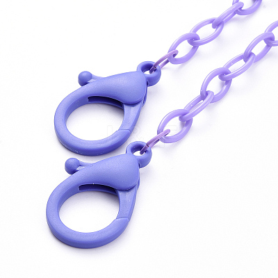 Personalized ABS Plastic Cable Chain Necklaces NJEW-JN03310-03-1