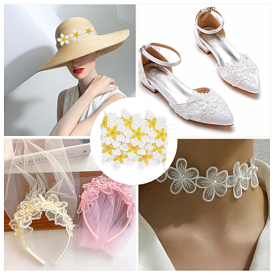 Flower Polyester Eyelash Lace Trim Ribbon OCOR-WH20003-03B-04-1