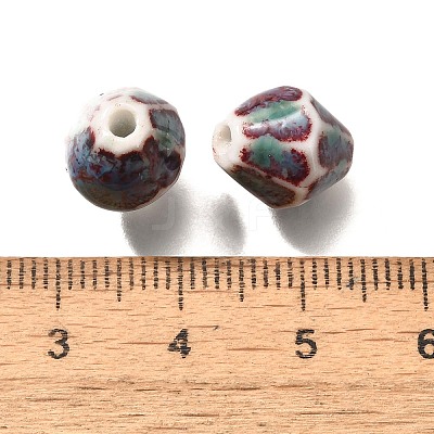 Vintage Style Glazed Ceramic Porcelain Beads PORC-H013-01-16-1