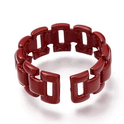 Spray Painted Brass Cuff Rings KK-I683-24-1