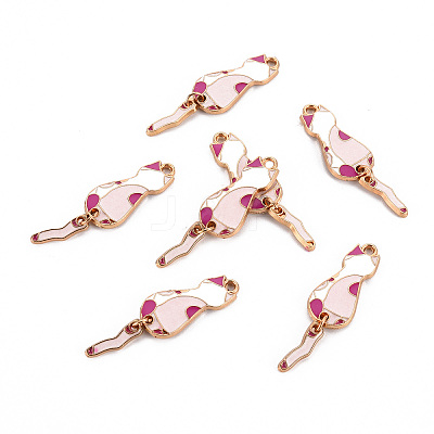 Eco-Friendly Alloy Enamel Pendants ENAM-T011-84-NR-1