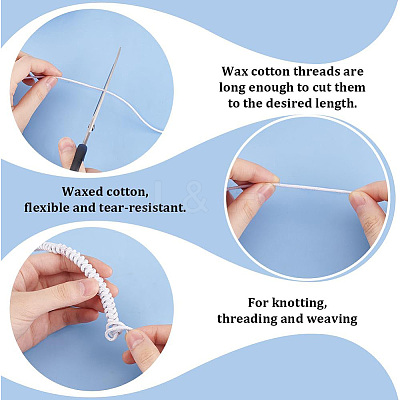 1 Roll Waxed Cotton Thread Cords YC-PH0002-48B-02-1