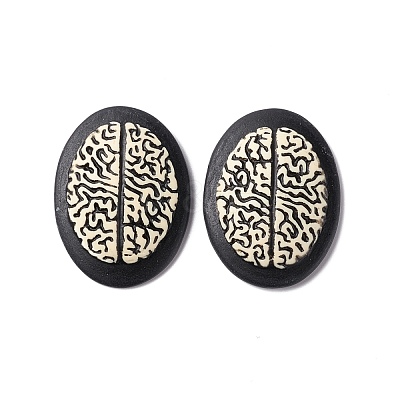 Halloween Cameos Opaque Resin Cabochons RESI-C017-01H-1