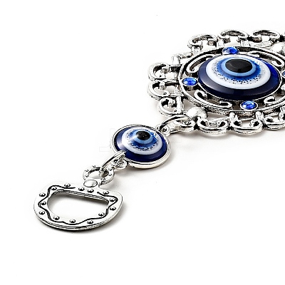 Lacy Flower Pendant Decorations HJEW-H058-06-1