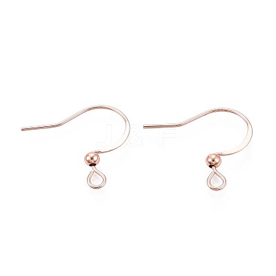 Long-Lasting Plated Brass French Hooks with Coil and Ball KK-K204-137RG-1