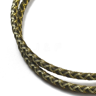Polyester Cord Braided Necklace Makings MAK-L043-03G-14-1