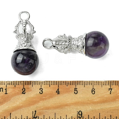 Natural Amethyst Pendants G-C114-04P-12-1