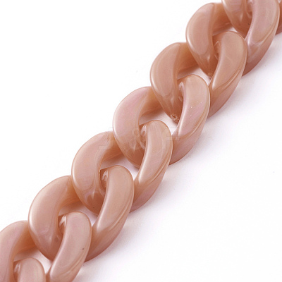 Handmade Acrylic Curb Chains AJEW-JB00679-02-1