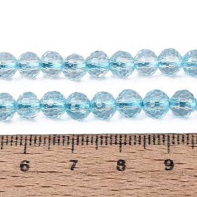 Dyed Transparent Crackle Glass Beads Strands GLAA-Q108-01A-A03-1