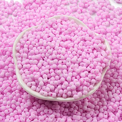 Macaron Color Opaque Frosted Glass Seed Beads SEED-K009-12B-05-1