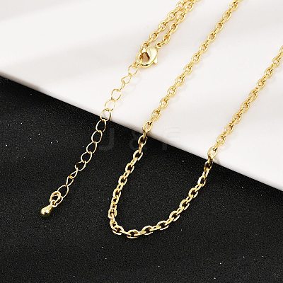 2.5MM Brass Cable Chain Necklaces NJEW-L356-04G-1
