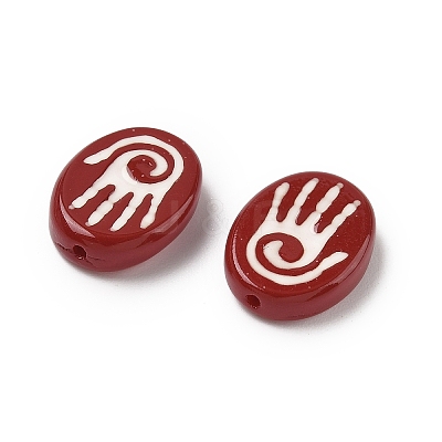 Baking Paint Glass Beads LAMP-D003-06F-1