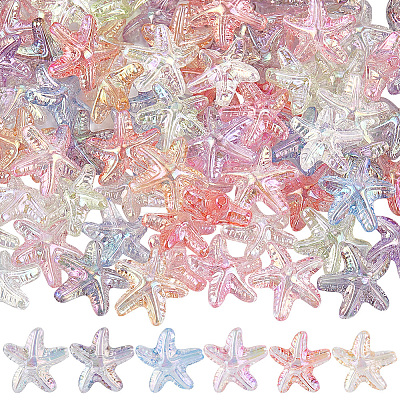 100Pcs Transparent Acrylic Beads MACR-SP0001-46-1