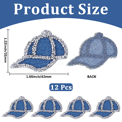 12Pcs Hotfix Glass Rhinestone DIY-CY0003-30C-1
