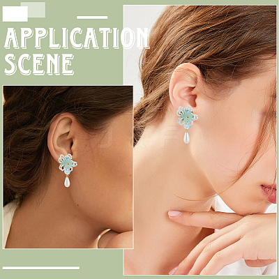 Brass Studs Earring Findings KK-BBC0019-01G-03-1