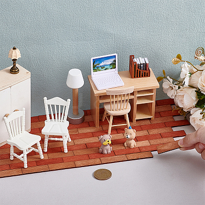 200Pcs 2 Colors Wood Mini Model DIY-PH0032-44-1