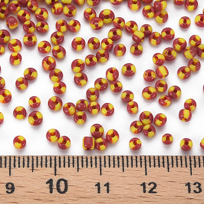 8/0 Two Tone Opaque Glass Seed Beads SEED-T006-01B-A06-1